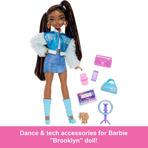 The Barbie Dream Besties Brooklyn doll encourages kids to share their unique talents with the world, Brooklyn has dreams of becoming a choreographer.